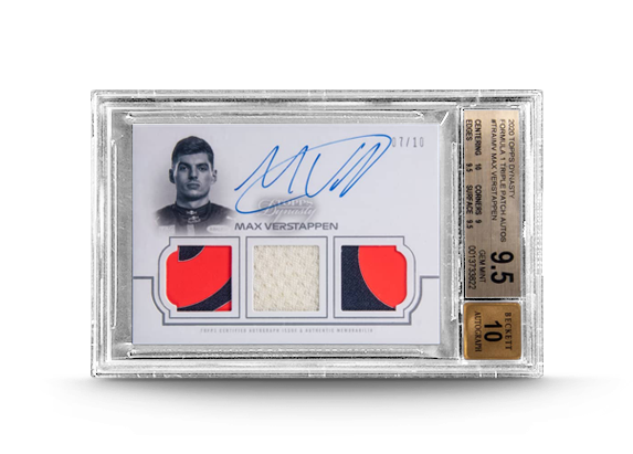 ’20 Topps Max Verstappen Signed Triple Patch Card