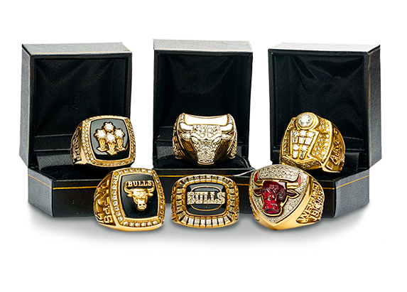 90’s Bulls Championship Rings Complete Set (6)