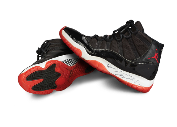 ’96 Michael Jordan Playoff-Worn Air Jordan 11’s “Bred”