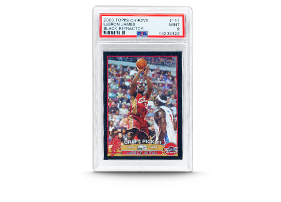 2003 Topps Chrome Black Refractor LeBron James Rookie Card