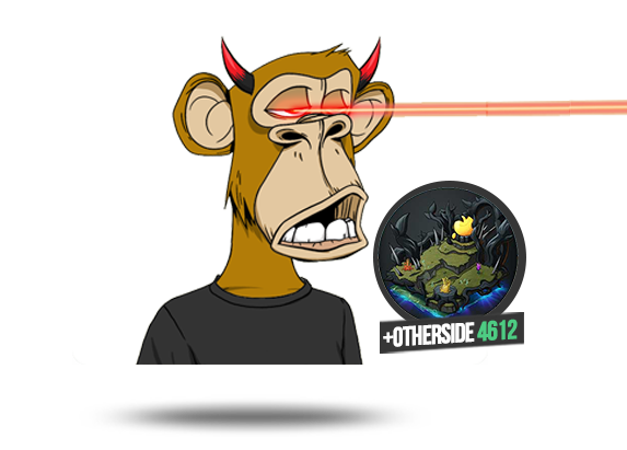Laser Eyes Bored Ape #4612 + Otherside #4612
