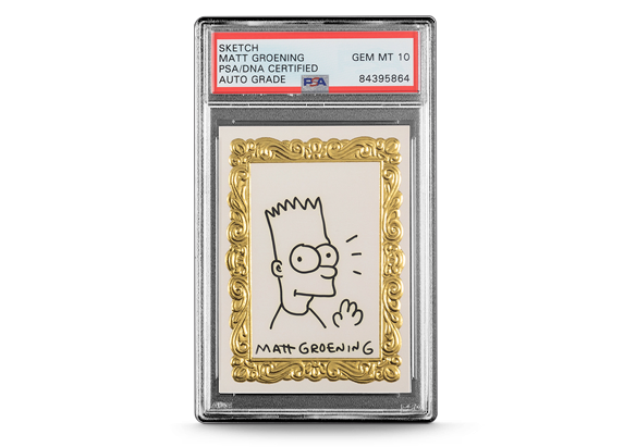 ’93 Skybox Bart Simpson ‘Art Debart’ Signed Sketch (Matt Groening)