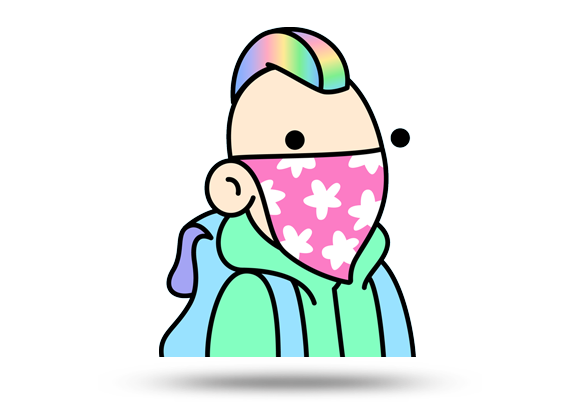 Holographic Mohawk Doodle #6778