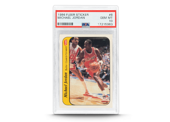 ’86 Fleer Michael Jordan Sticker Rookie Card