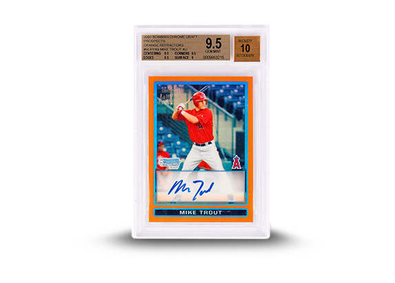 ‘09 Bowman Mike Trout Rookie Card (Orange Refractor)